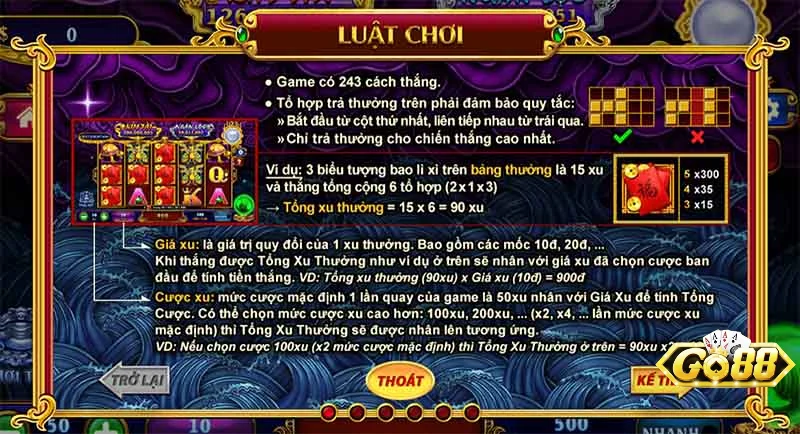 Bonus trong Kho tàng ngũ long Go88